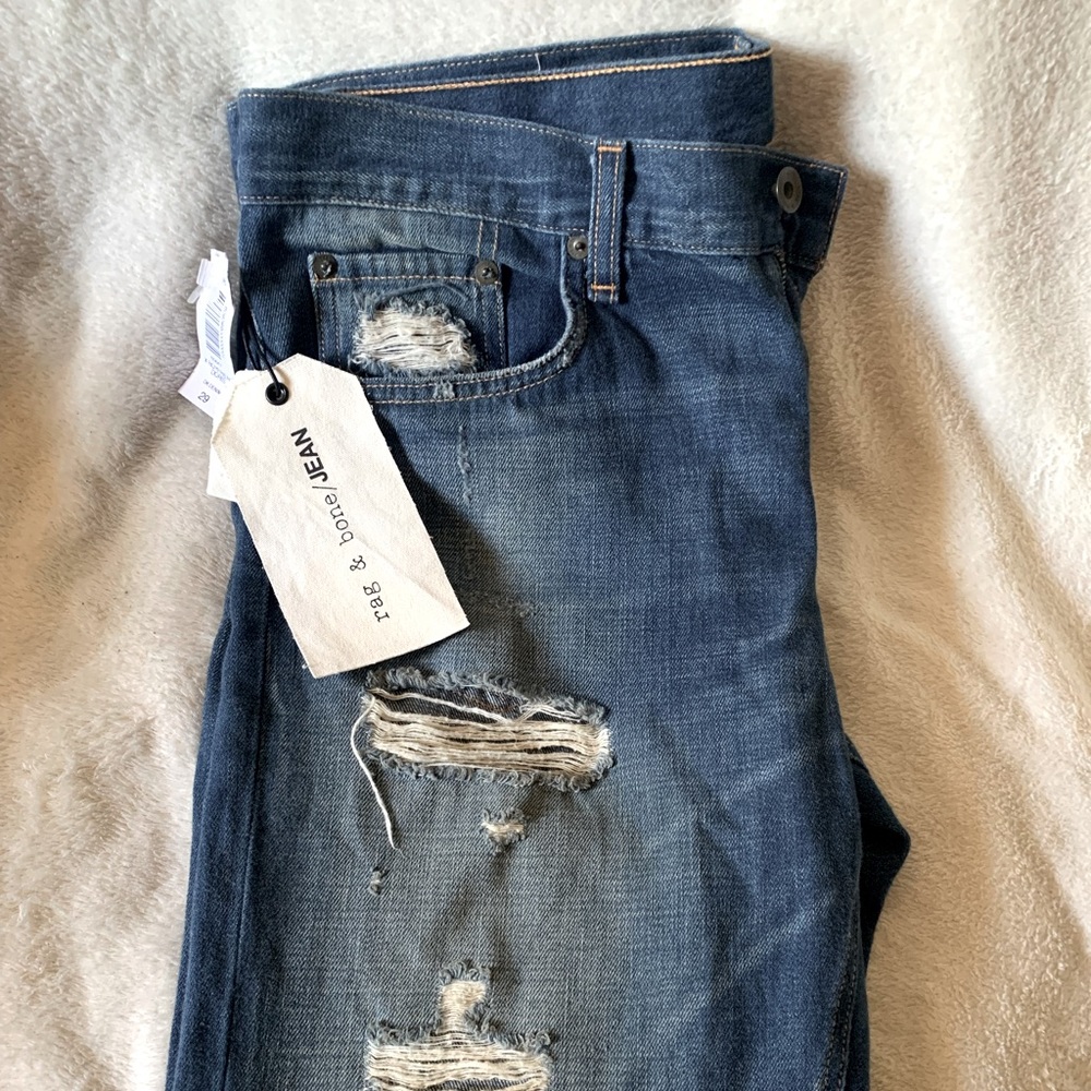 BNWT Rag & Bone X Boyfriend Doris Distressed Jeans